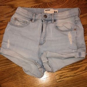 Garage Light Washed Denim Shorts